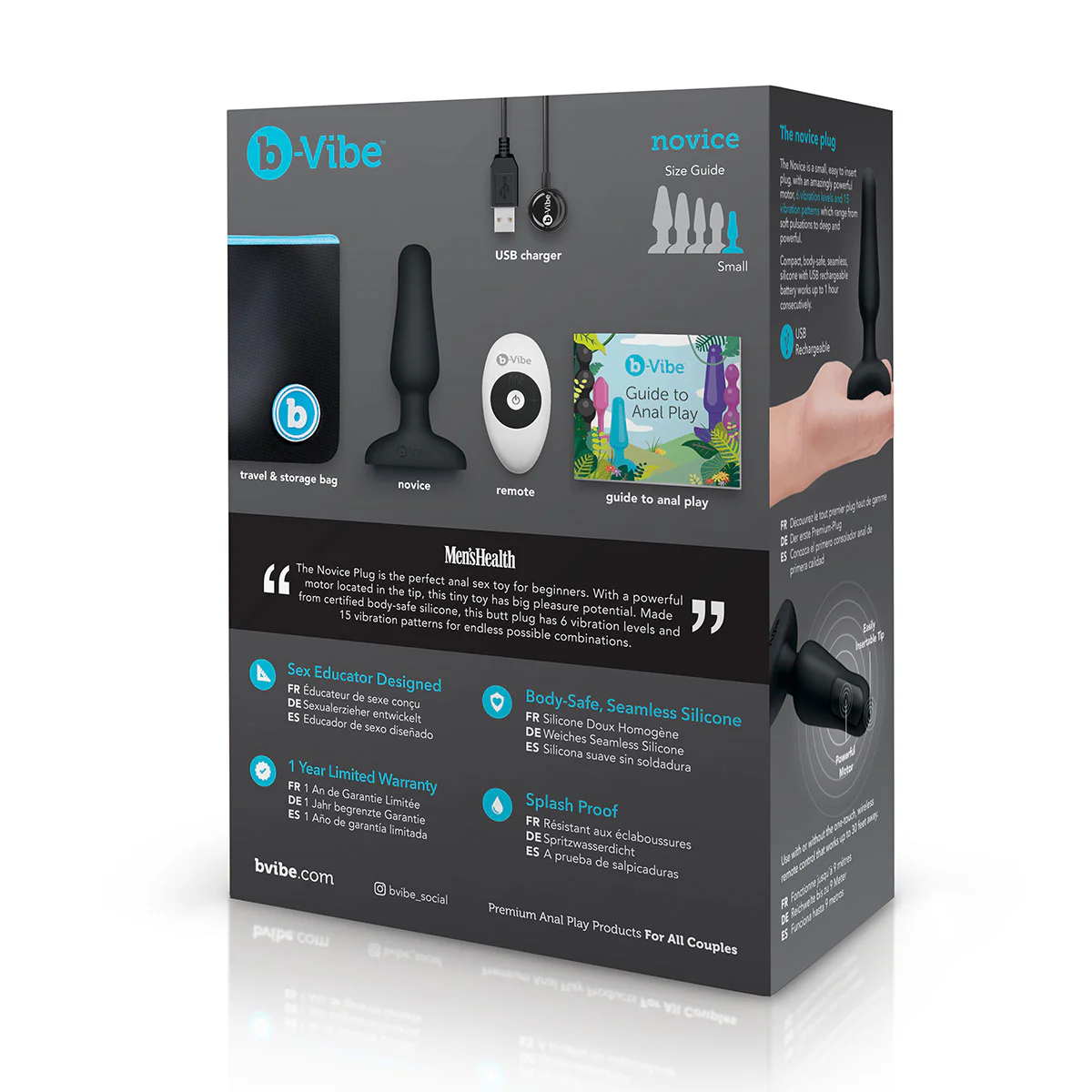 B-Vibe Novice Plug - Assorted Colors - Image 10