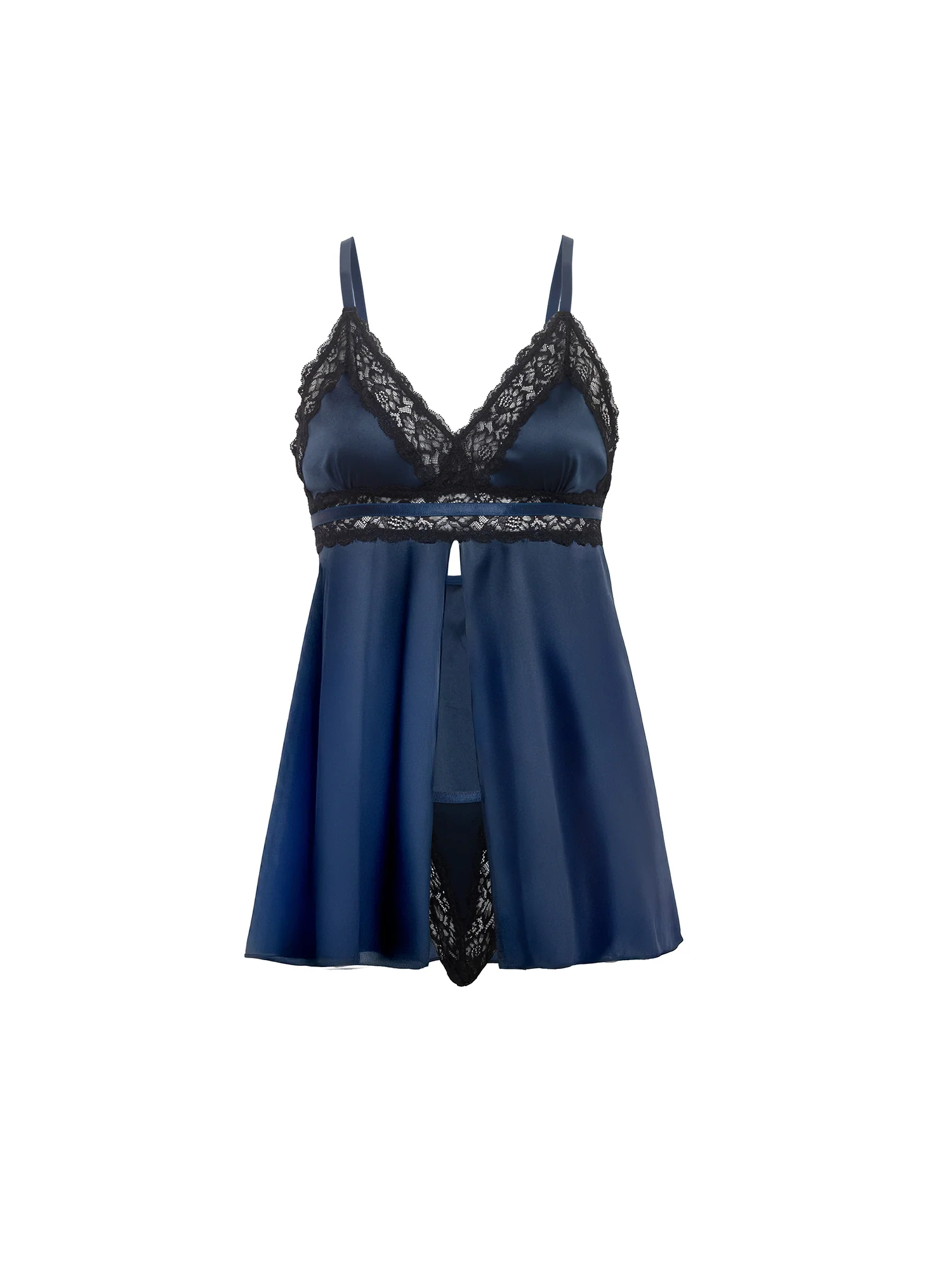 Iris Satin and Lace Babydoll Set - Image 5