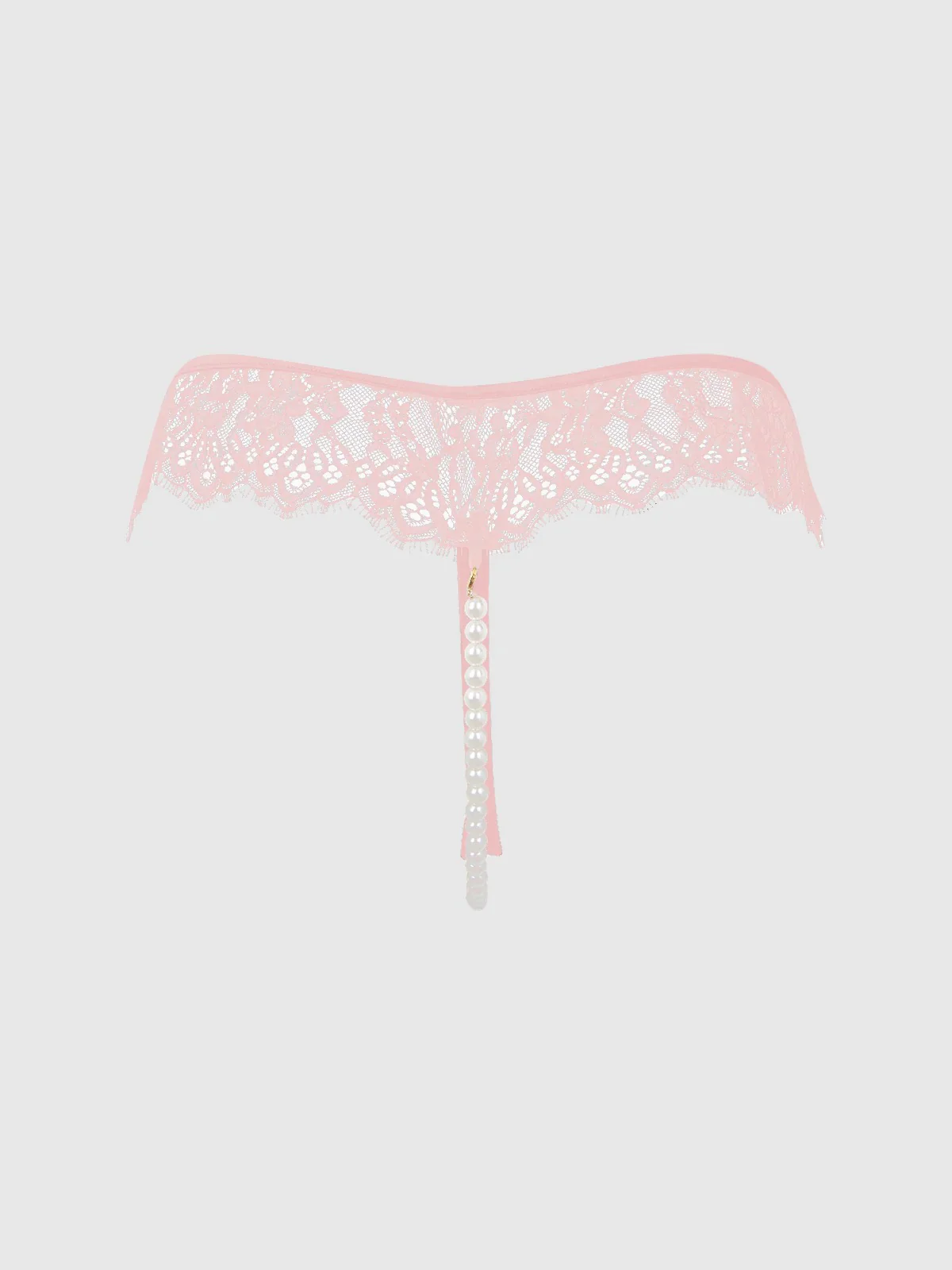 Jocelyn Lace & Pearl Crotchless Thong - Image 5