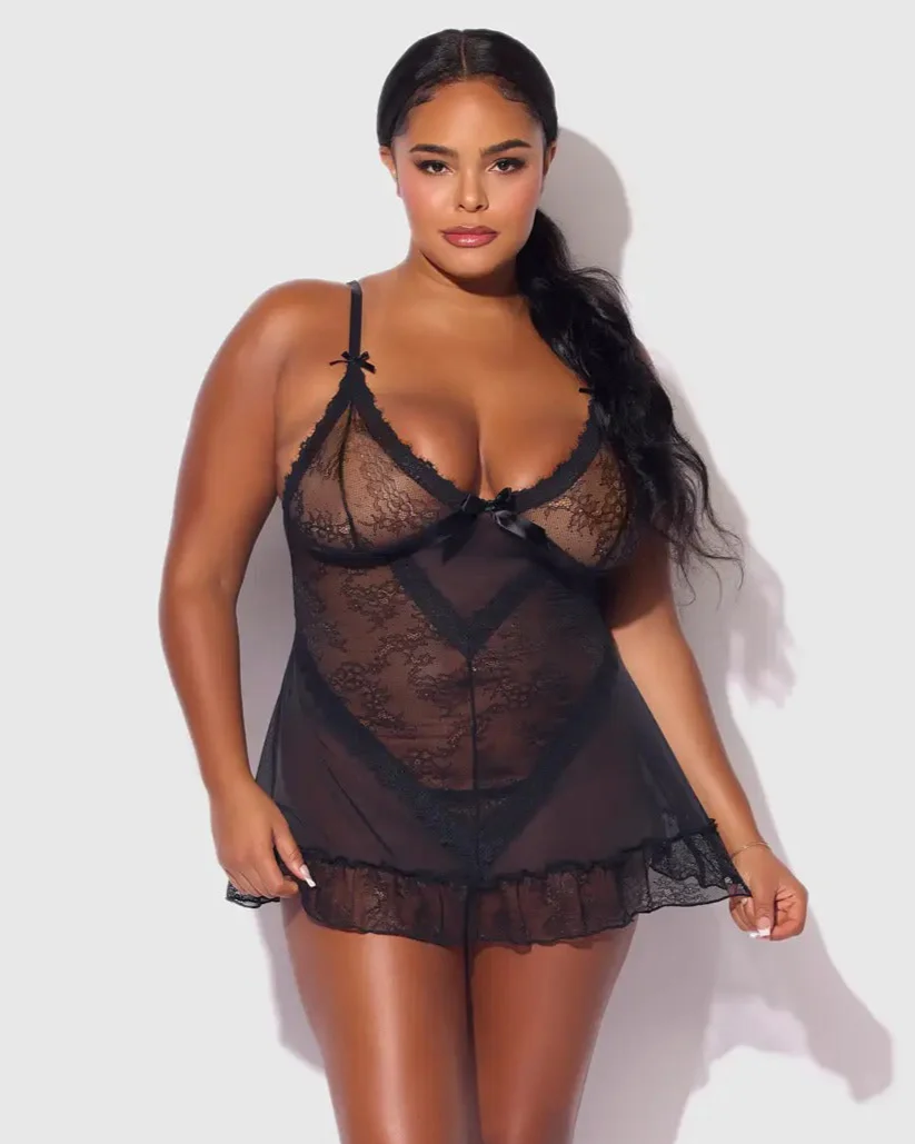 Kiki Lace Babydoll & G-String Set - Image 6