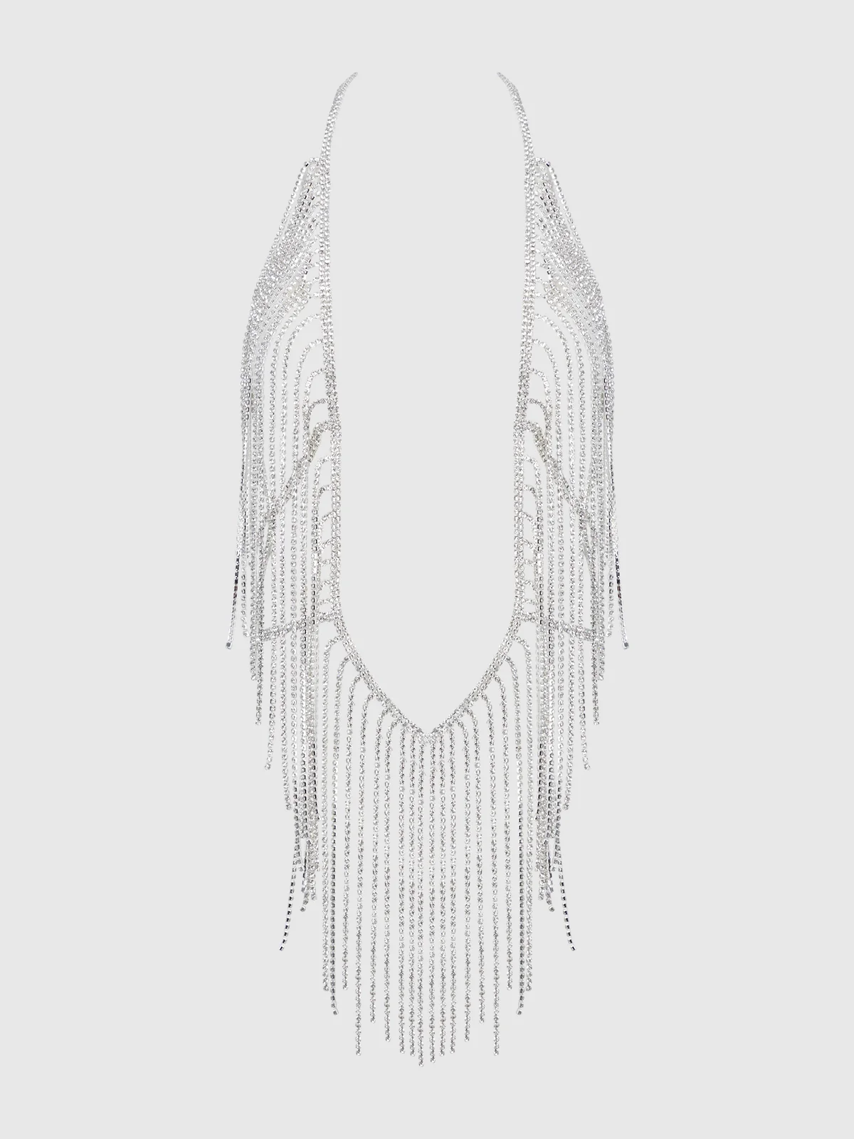 Rhinestone Plunge & Fringe Teddy - Image 5